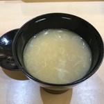 兄弟寿し - 白身のあらと海老のお味噌汁