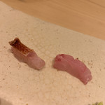 すし岩瀬 - 真鯛の背と腹