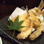 かもめ食堂 - メゴチとカマスとハモの天ぷら