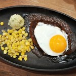 ハンバーグ&ステーキ WAZN - ハンバーグ＆目玉焼き