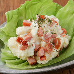 Adult potato salad with sausage and black pepper