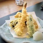 漁師料理 喜水 - 天ぷらも揚げたてで、美味しい。