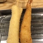 串カツ田中 - チーズ、エビ。