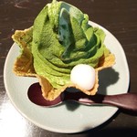 深緑茶房 - お茶摘みソフト(小豆なし)