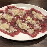ホルモン焼肉・盛岡冷麺 道 - 炙りネギロース