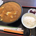苗穂通り しあわせ食堂 - カレーそばライス（半分で）