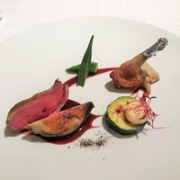 ポンテ デル ピアット - 鳩　チェリーソース、季節野菜