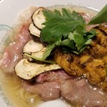 麺屋 六感堂 - 松茸と炙りサーロインＳＯＢＡ＋炙り雲丹トッピング