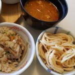 旬菜食健 ひな野 - 鮭の混ぜご飯、タラコパスタ、キムチ鍋。タラコパスタってどこで食べても美味しい。