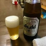 Hamaichi - 瓶ビール「アサヒスーパードラー」中瓶。480円也。