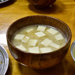 とんかつ 万平 - 【ロースカツ定食@1,700円】味噌汁