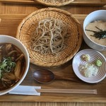 横濱蕎麦 傳介 - 豚きのこ汁せいろ蕎麦ととろろご飯のセット