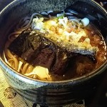 Soba Ryouri Kawakita Toukyou - 海苔天がのった温かい蕎麦