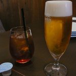 ナポリピッツァ Pizzeria la Rossa - 【生ビール…500円】【アイスティー…400円】】2012/2