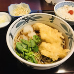 乃木坂 長寿庵 - とり天 菜めし定食