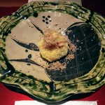 野嵯和 - ●海老と枝豆の白和え、栗、イチジク