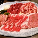 焼肉 琉宮苑 - 塩焼き、たれ焼きの肉