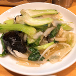 担々飯店 - 青菜の塩炒め 600円