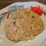 横浜ラーメン - 半チャーハンのアップをパシャ！