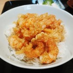 てんぷら 近藤 - 才巻海老と小柱のかき揚げ(天丼)
