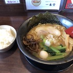 Sendai Tonkotsu Ra-Men Ichibandou - 醤油とんこつラーメン﻿＋ライス(無料)﻿