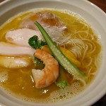 あおぎり - 南蛮えび　潮　白湯麺