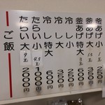 釜あげうどん 長田 in 香の香 - うどんメニュー