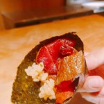 鮨 猪股 - 漬けマグロ全部巻き