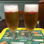 フレッシュネスバーガー - 生ビール２杯