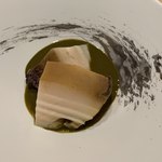 鮨 由う - 蒸し鮑の肝ペースト和え