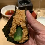 鮨 由う - プリン巻き（あん肝リゾット）