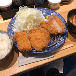 とんかつ七井戸 - とんかつ七井戸(舞米豚リブロース&ロースかつ定食)