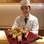 銀座 しのはら - 明石の穴子 栗 銀杏 飯蒸し