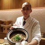 銀座 しのはら - 笑顔の素敵なスタッフさんと飛騨牛炊込みご飯
