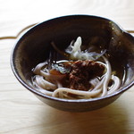 Ukarokkon - 口直し：黒米のうどん、永源寺の鹿のスジ肉