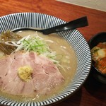 Yaki Miso Ramen Yadoya - 八堂八 海宝漬け 500円、味噌らーめん 800円、水ようかん 100円