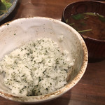 塩梅 - (ライス・味噌汁・キャベツ) お代わり自由