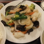 香巴拉 - 2014/01/07　ブロッコリーと海鮮の炒め定食