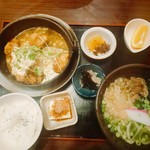 大洋うどん 鯖寿司 - チキン南蛮定食