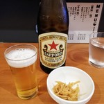 自家製手もみ麺 鈴ノ木 - 赤星のアテに感謝のみ