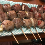 きむらや - 串焼き うずらの玉子巻き トマト巻き