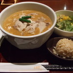 古奈屋 - 2009/02/13の日替わりランチセット/肉カレーうどんセットです。