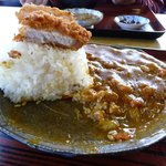 手打ちうどん 山崎屋食堂 - ｶﾂｶﾚｰ普通盛断面