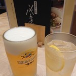 ソバキチ - 生ビール530円　ハイボール480円