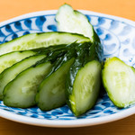 Homemade lightly pickled cucumber