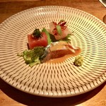 酒井商会 - 刺盛り：生鯖 本鮪 真鯛