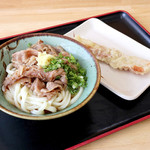 Serufu Sanuki Udon Miyauchi Seimen - 肉ぶっかけ冷と、ちくわ天