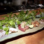 大どころ - お刺身盛り合わせ・・いつもながらビジュアルが美しい。