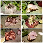 大どころ - ＊「鱸（呼子）昆布〆」「あら（12ｋｇ：対馬）」「本鰹（鹿児島）青唐辛子の醤油漬け）」「鰆（久米島）」 「あらの腹身：炙りで」「かなとふぐ（玄海）昆布〆」など。 いつもながら全て美味しいですけれど「あら」は2種類とも秀逸でした