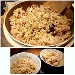 大どころ - 全て混ぜて頂きましたが、ツガニの出汁で炊いたご飯も美味しくそれに蟹味噌が加わりとても美味しい